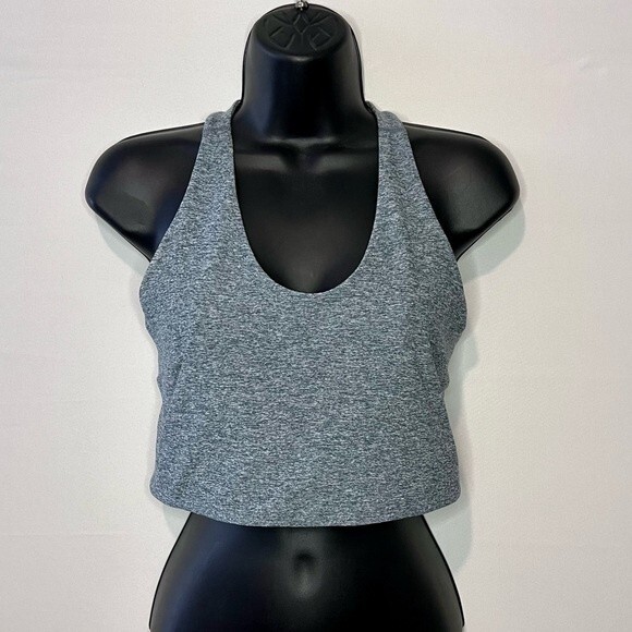 Zella Space Dye Green/Gray Race Back Sports Bra Size Medium - Picture 8 of 8